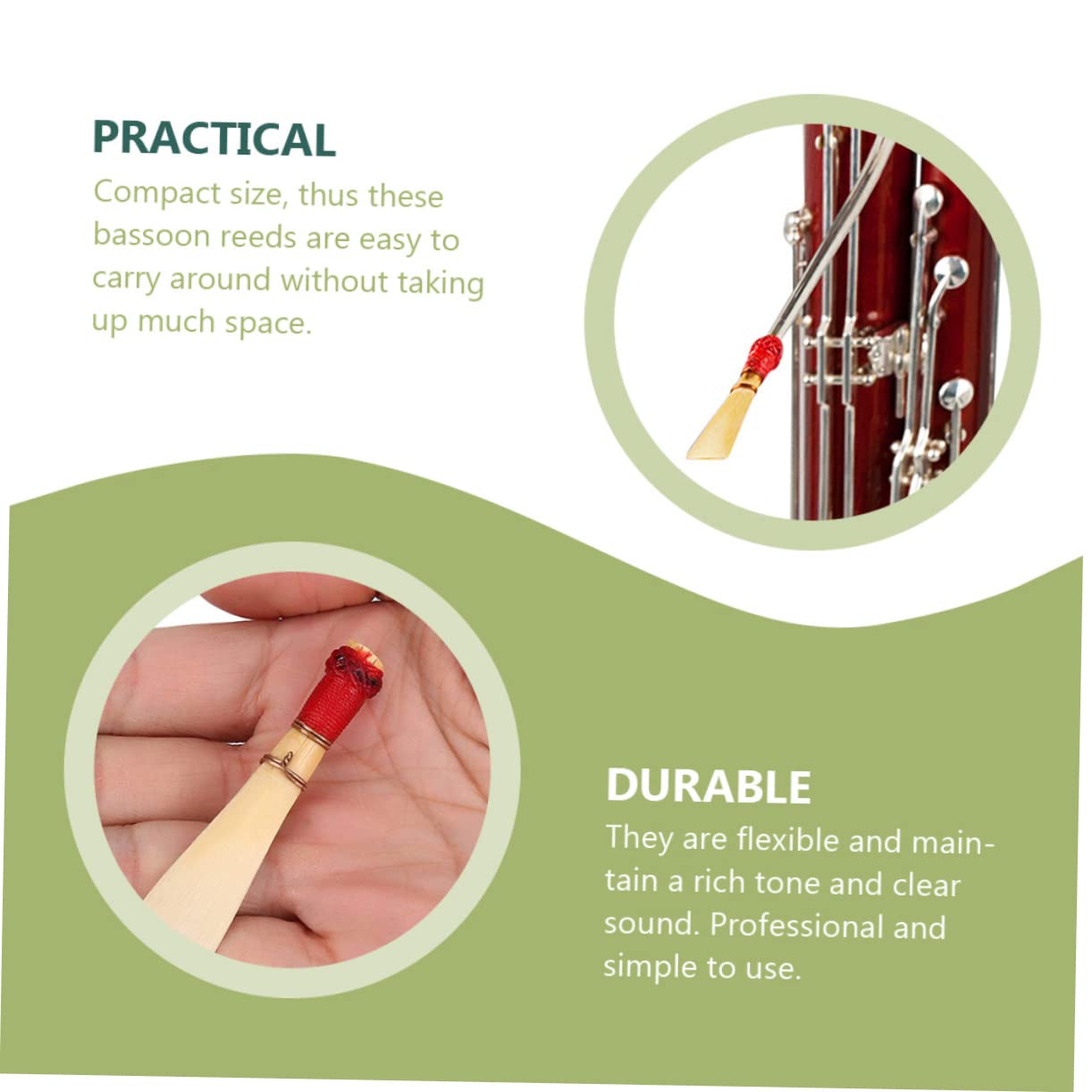 FAVOMOTO 4sets c Key Bassoon Accessories Full Bassoon Parts Handmade for 2pcs*4