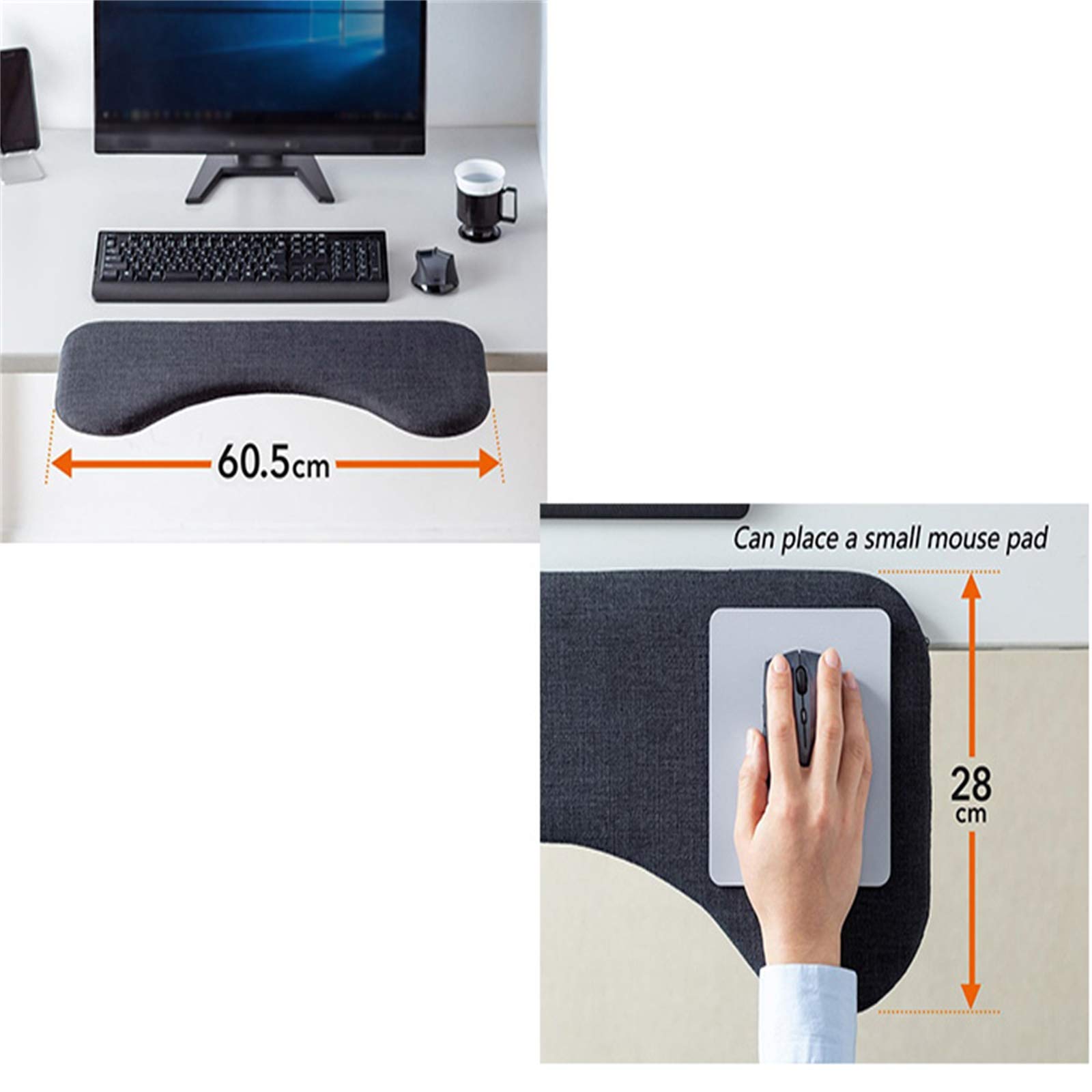 Clavier Repose-Poignet Pad Et Souris Support Repose-Poignet Ergonomique, Kit De Repose-Poignets pour Souris/Clavier Anti-dérapant Accessoires pour Ordinateur Et Ordinateur Portable