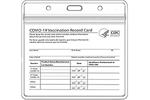 CDC Vaccination Card Protector 4 x 3, 3-Pack
