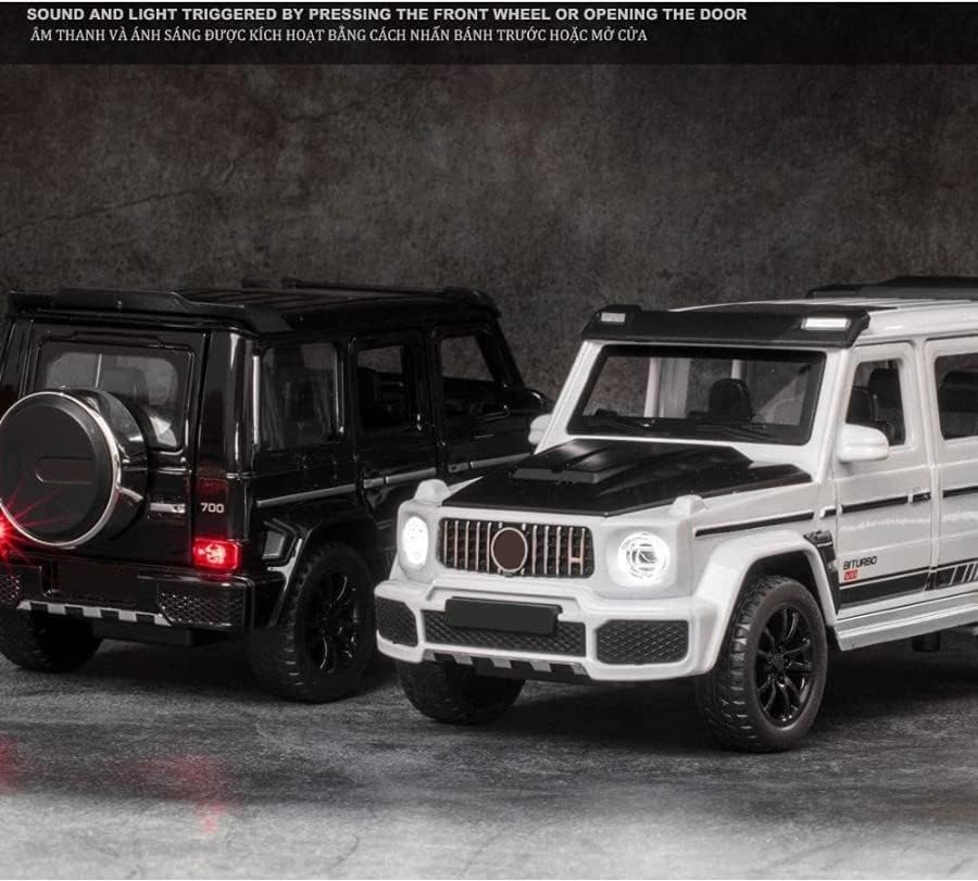 Image of VARIYA ENTERPRISE Exclusive Alloy Metal Pull Back Die-Cast Car Diecast Metal Pullback Toy Car with Openable 6 Doors,Light Music Boys Gifts Toys (Mercedes Brabus 700 Benz AMG G63)