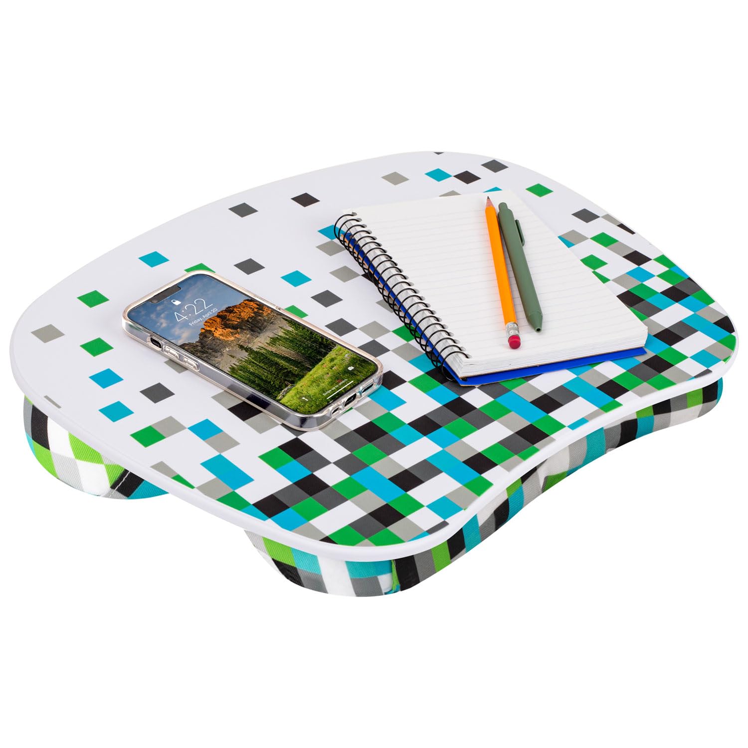MyStyle Portable Lap Desk with Cushion - Pixel - Fits up to 15.6 Inch Laptops - Style No. 45314