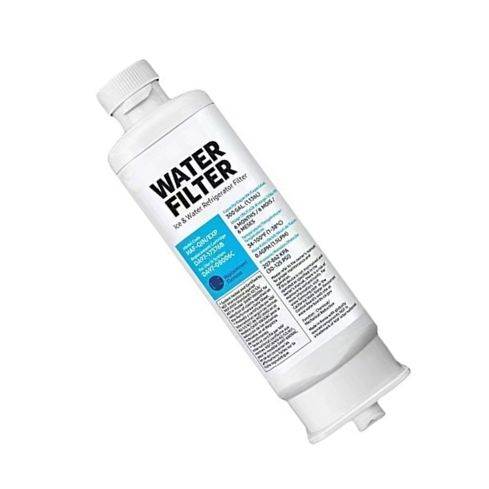 Filtre à Eau de Remplacement DA97-17376B, Compatible avec Réfrigérateur, Filtration Haute Efficacité, Matériau ABS, Installation Facile, Anti-fuite, 400g