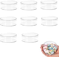 Vista 1 de KissYou Small Acrylic Box Round Storage Box with Lid Clear Round Flower Boxes Transparent Circle Plastic Box with Lids Home & Office Wedding Display