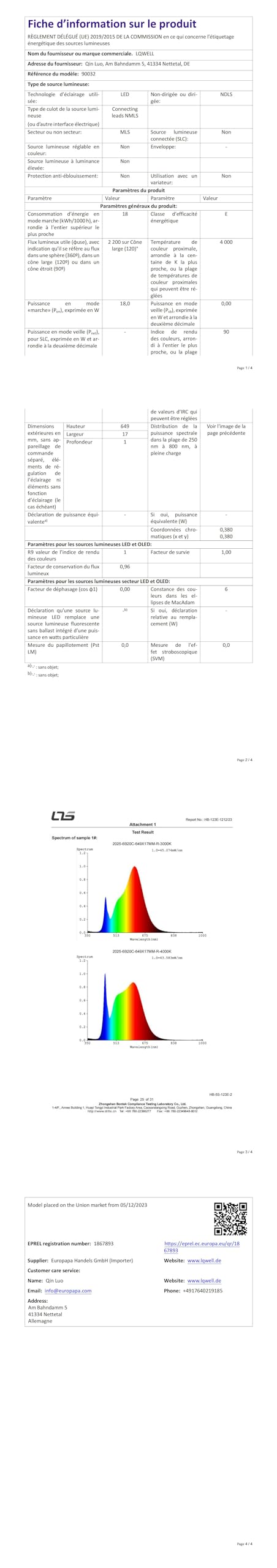 LQWELL® Lampa Sufitowa LED, Wodoodporna Lampa Łazienkowa IP44 Okrągła Płaska 18W 4000K 1980lm Cienka Do Salonu Łazienka Sypialnia Kuchnia Piwnica Biuro, 220 * 24mm