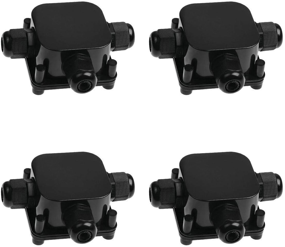 Electric Wire Junction Box, Ideapro 4PCS Waterproof IP68 Outdoor 3 Way