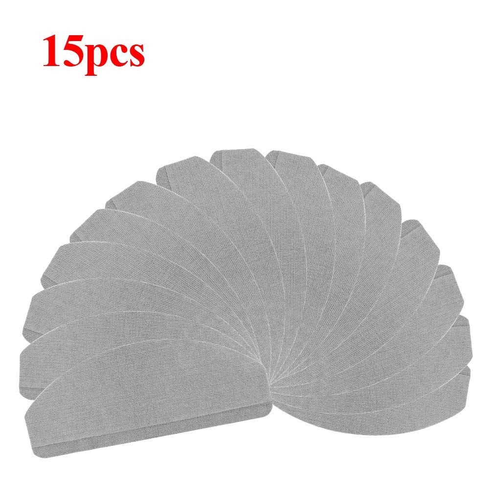RELOVE Set di 15 tappetini per Scale, Misura Grande, Antiscivolo, autoadesivi per Interni,Tappetini per gradini, semicircolare o Rettangolare, Resistenti e Facili da Pulire, per Interni