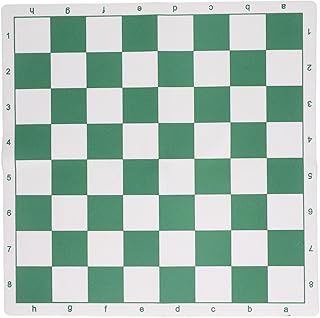 Tabuleiro de Xadrez Dobrável, Jogo de Tabuleiro de Xadrez Macio Portátil PU, Tabuleiro de Xadrez Portátil para Viagens Sem Peças, Tabuleiro de Xadrez Portátil para Iniciantes,