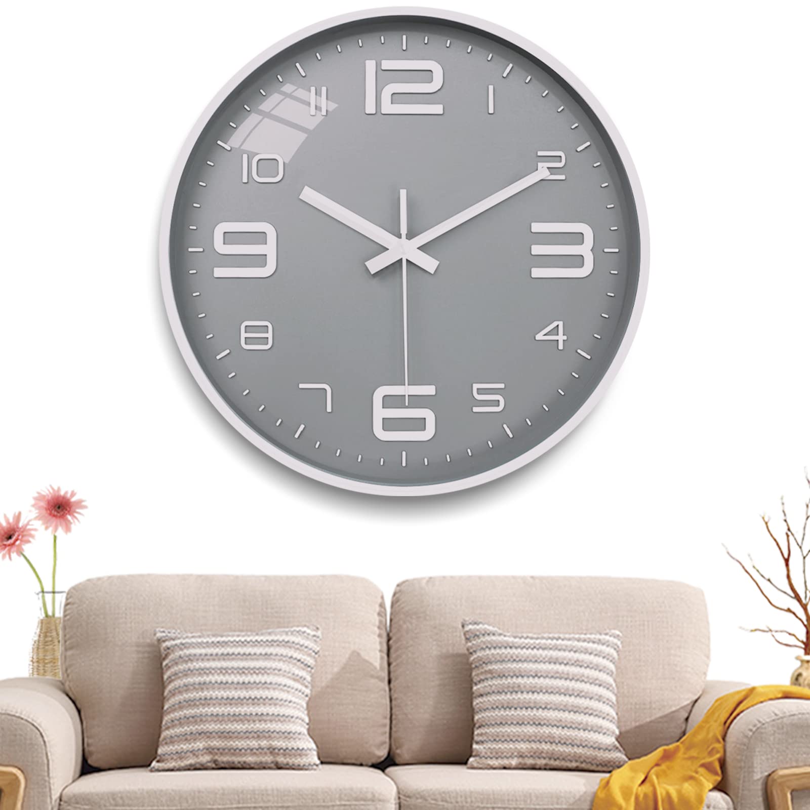 Orologio Da Parete Mnsruu Con Panda E Libellula, Design Pittura A Olio, Silenzioso