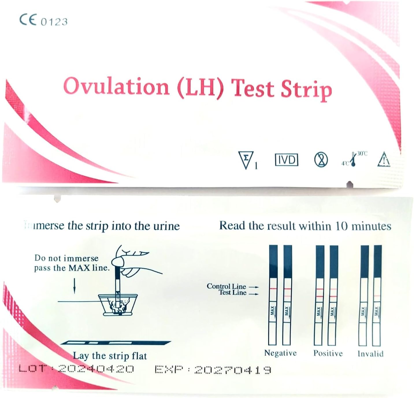 Ovulation Test Strips, LH Test Strips, Accurate Results, Sensitive Fertility Test Kit, 20pcs