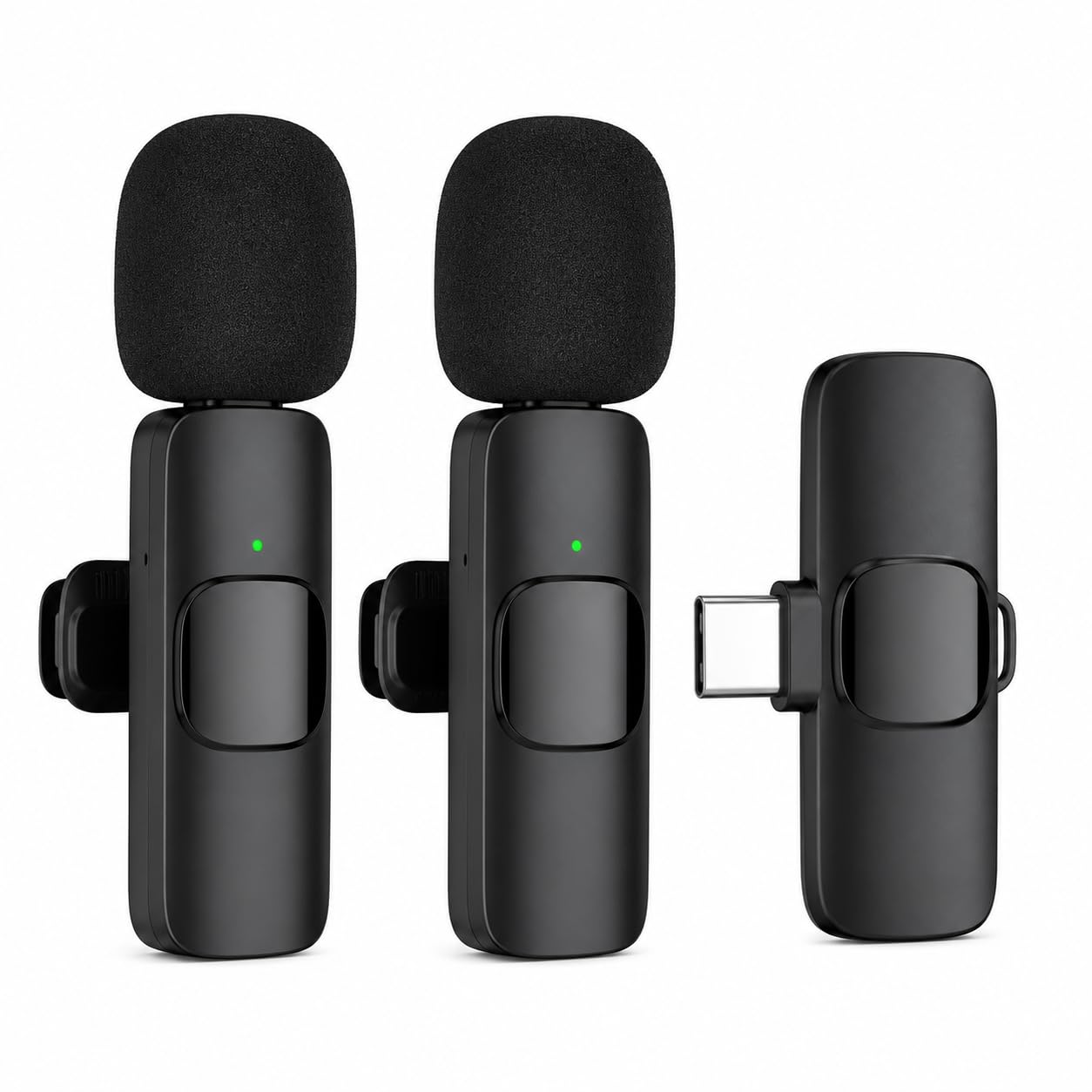 Wireless Lavalier Microphone K9, Clip Mic for Type-C Mobile Phones, for YouTube Recording, Reels, Interview, Podcast and Video Creation
