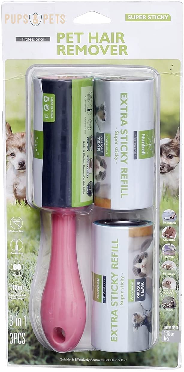 Pups&Pets 3 Pcs Pet Hair Remover for Cats & Dogs Lint Rollers for Pet Hair Extra Sticky, Pet Hair Remover, Lint Remover Lint Roller Set Brush for Dog & Cat Hair Removal, Pack of 1. (B09TTJ4T1Q) Amazon Price History, Amazon Price Tracker