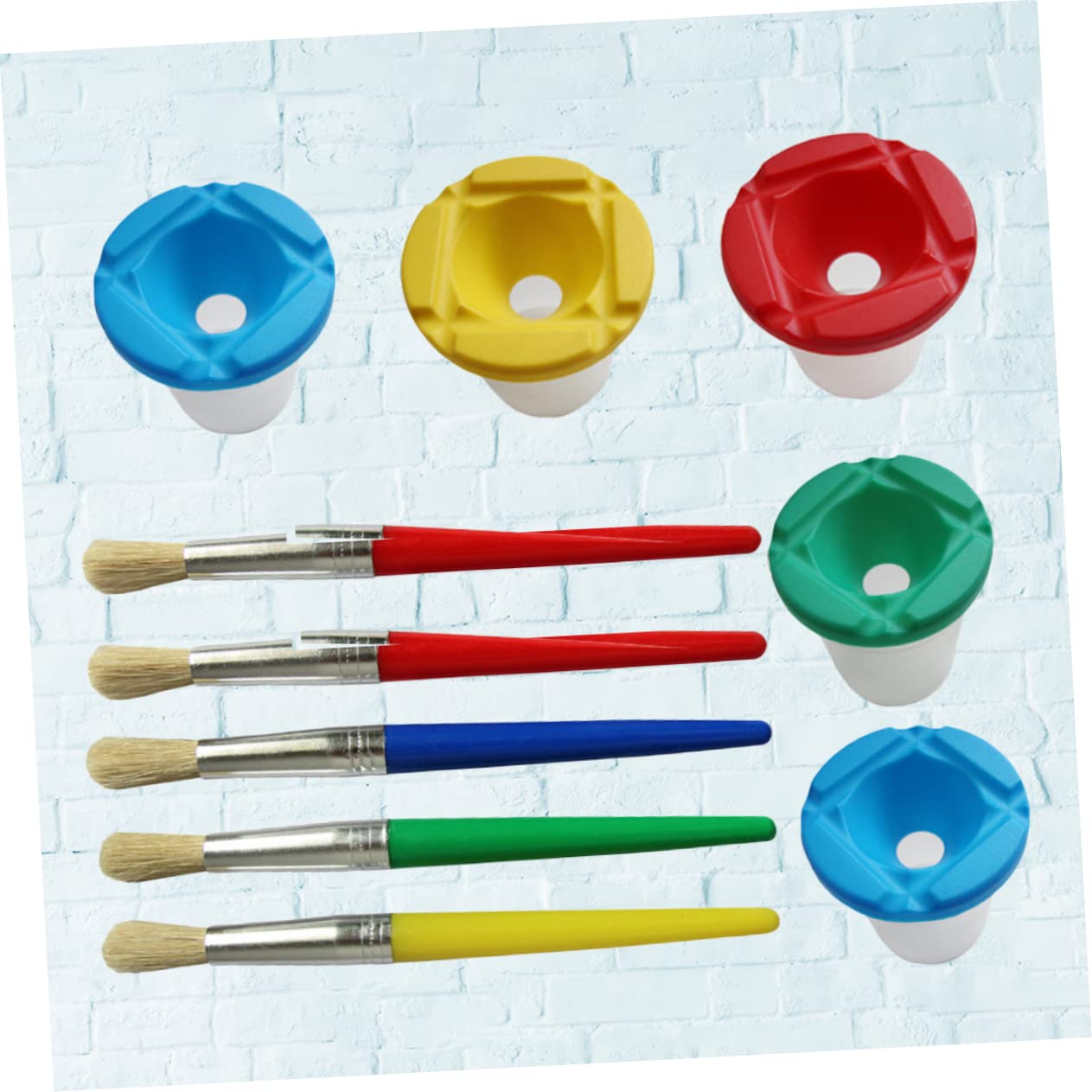 Abaodam 10sätze Pigment Farbset Für Teiliges Mit Auslaufsicheren Malbechern Und Pinseln Für Kreative Aktivitäten Für Kunstprojekte Und Graffiti Farben Zufällig