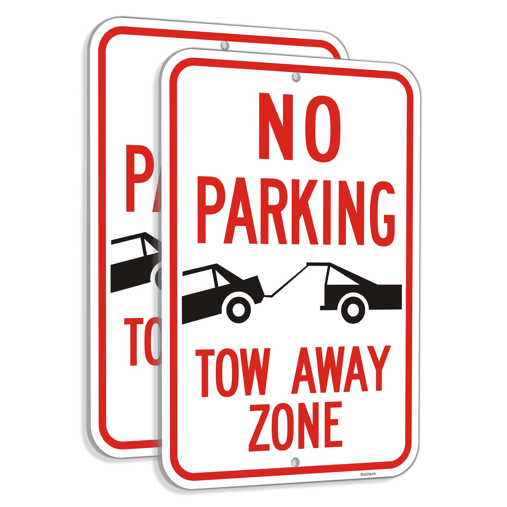Lot de 2 grands panneaux « No Parking »