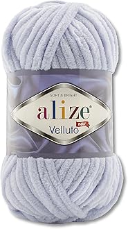 Wohnkult100 g Alize Velluto Wool in 30 Selection (416 | Grey)