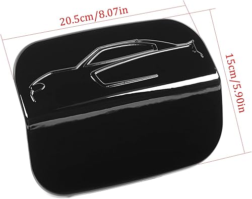 Miniatura 2 de Hoolcar Tapa de gasolina para puerta de llenado de gasolina para Dodge Charger 2011-2021, color negro