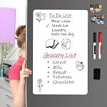 Whiteboard Magnetic Fridge White Board Sheet 20"x13", Easy to Write and Wipe, Magnet Dry Erase Board for Home Kitchen Refrigerator Shopping List Planner Office Notice, 2 Marker Pens & Eraser