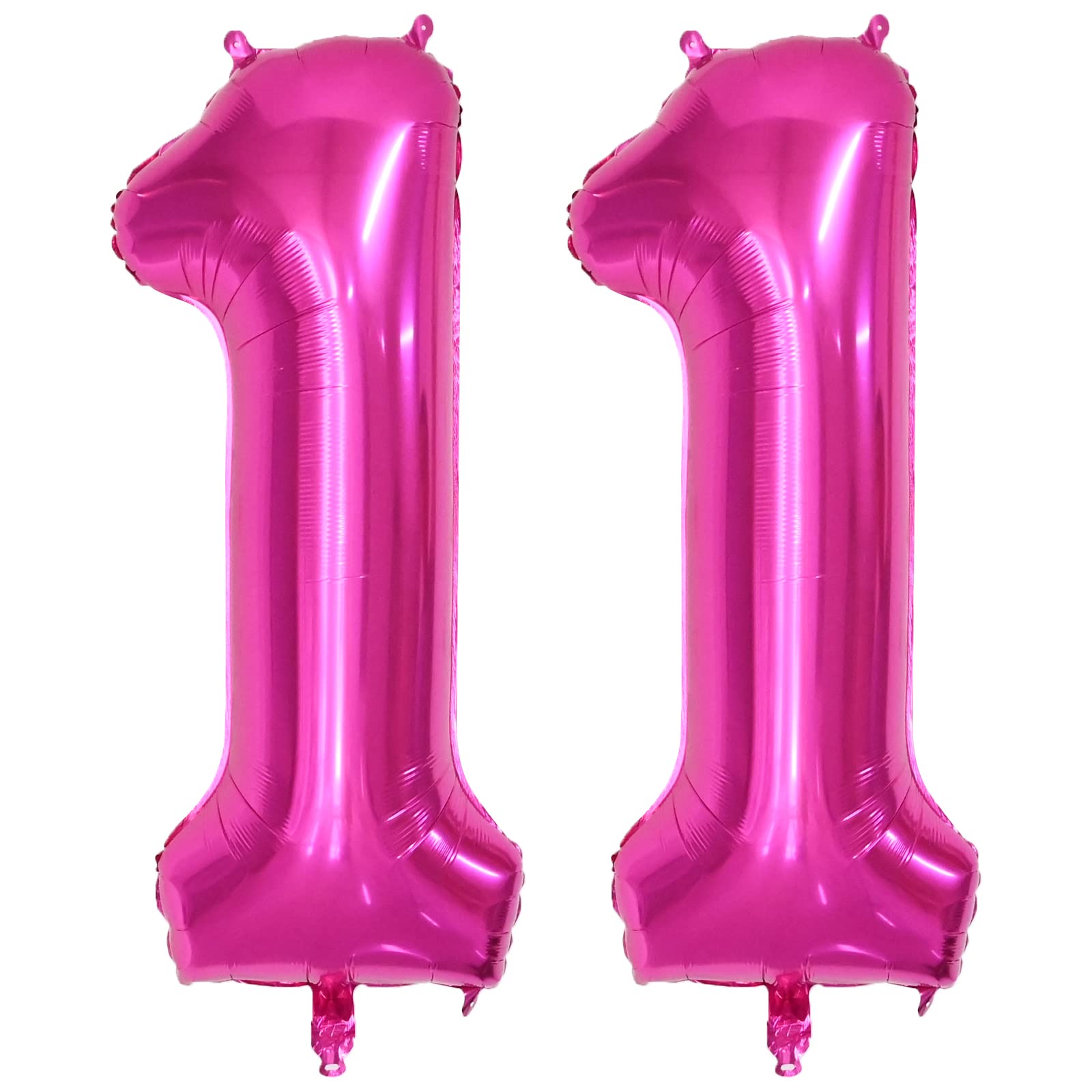 40 Inch Number Balloons 11, Hot Pink Helium Foil Number 11 Balloons, Large Number Balloon Age Balloon for Boys Girls Birthday Party, Wedding, Anniversary Decorations Supplies(Digit 11)