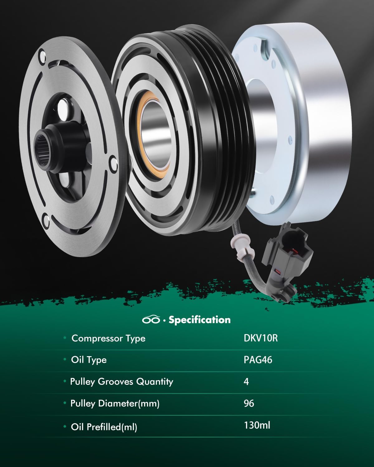 SCITOO AC Compressor Clutch Fit for Subaru Forester 2.5L 2007 2008 2009 2010 2011 2012 2013, for Subaru Impreza 2.0L 2008 2009 2010 2011