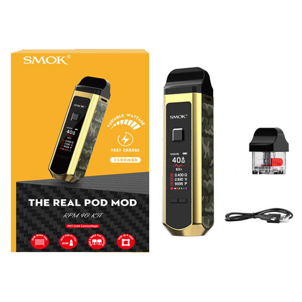 RPM40 Kit, SMOK RPM40 Pod Kit Vape 1500 mAh RPM 40 4.3 ml Cartridge RPM  Mesh Coil 4.5 ml Nord Pod RBA Electronic Cigarette Evaporator : Amazon.de:  Electronics & Photo