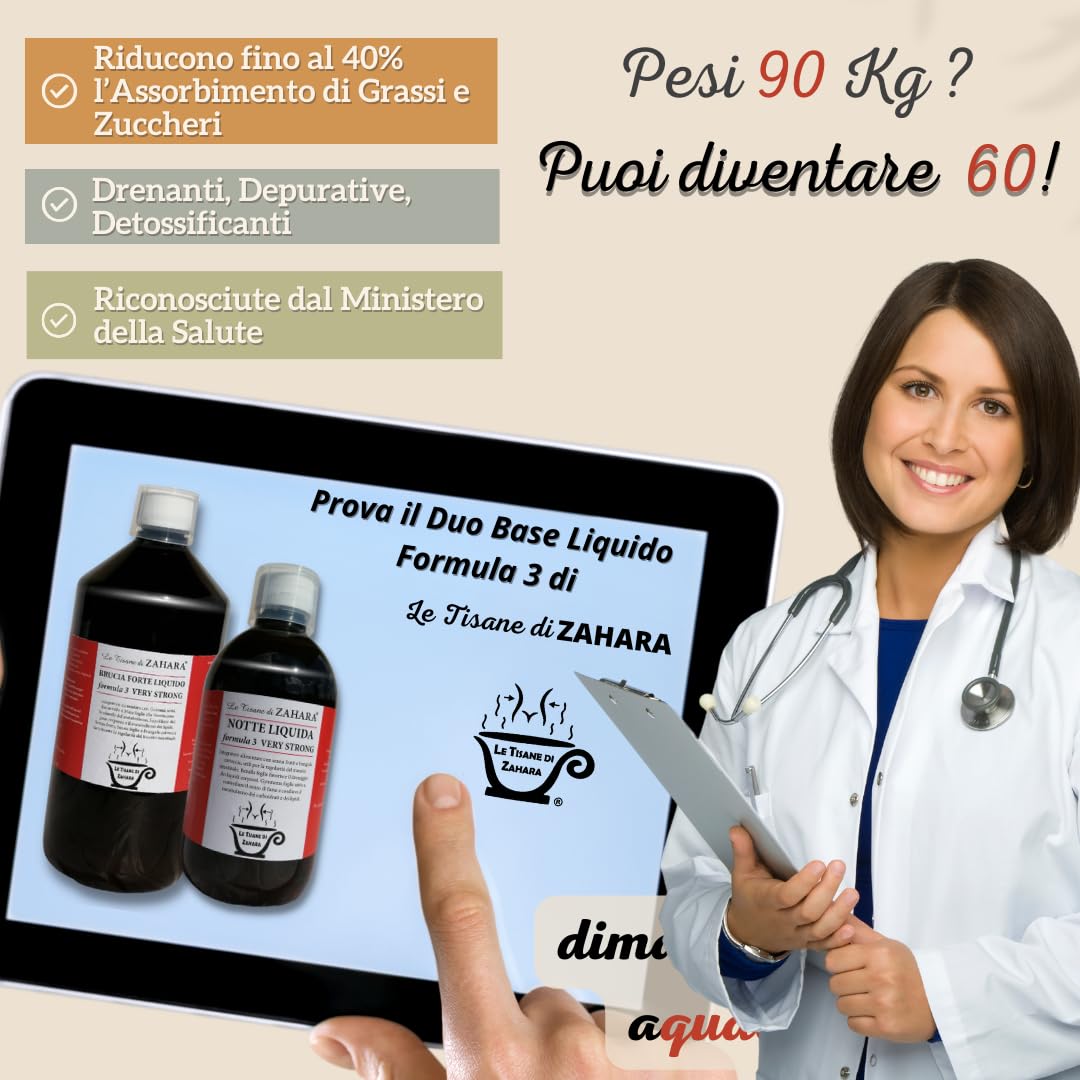 Duo Very Strong Formula 3 con Miscela Forte Liquido e Tisana Notte Liquida, Favorisce la Digestione e la Regolarità Intestinale, Routine Quotidiana Giorno e Notte