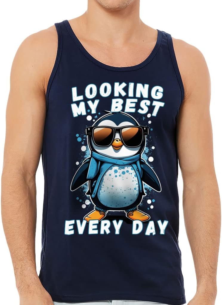 Looking My Best Tank - Kawaii Workout Tank - Penguin Jersey Tank