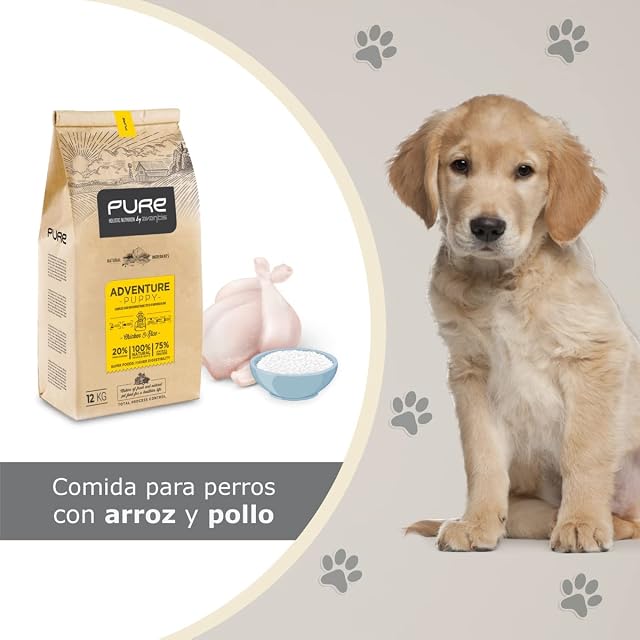 Foto 3 de 7 de Pure Adventure Puppy Pollo y Arroz 12 kg - Pienso Holístico con Carne Fresca para Cachorros - Todas Las Razas