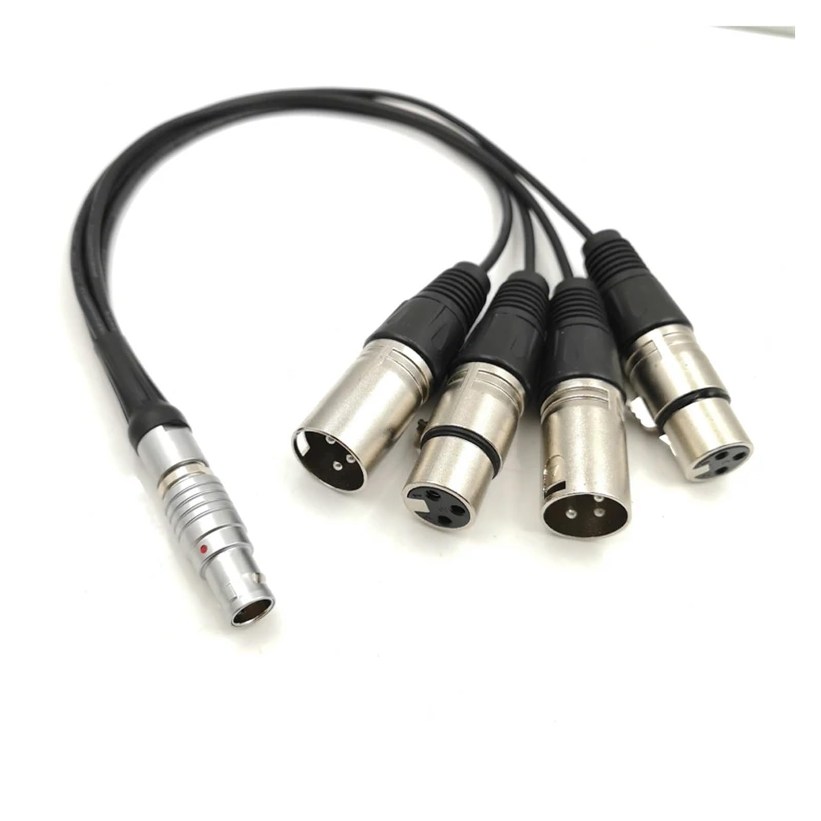 ATO~os – Prise mâle coudée à 10 Broches vers 4 XLR, câble d'entrée et de Sortie Audio for enregistreur de Moniteur Shog~n(Straight Plug Cable,50cm)