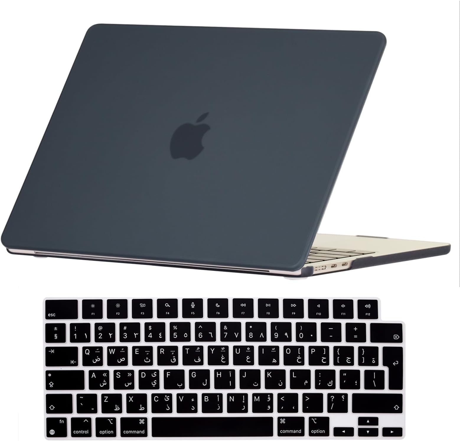 Se7enline Compatible with 13 inch MacBook Air Case M2/M3/M4 Chip 2022-2025 for 13.6 inch Model A2681/A3113/A3240 Laptop Hard Shell Case with Keyboard Cover Skin,(Carbon Fiber) Black