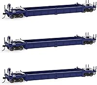 Vista 12 de Evemodel C8749 HO Scale 40ft Well Car 1:87 Fondo cóncavo 40' Carro de coche plano (3pcs - marrón)