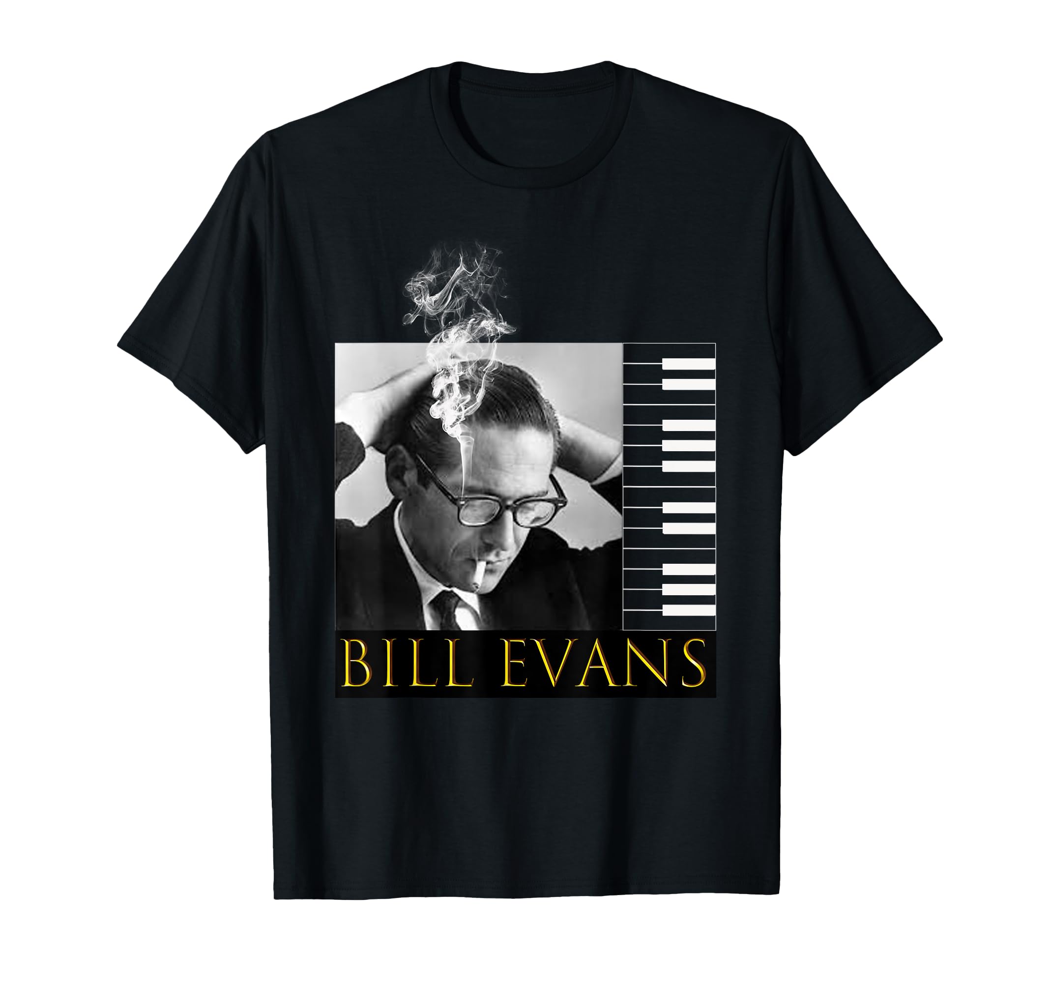 Amazon | ビルエバンス_001 Tシャツ | Tシャツ・カットソー 通販