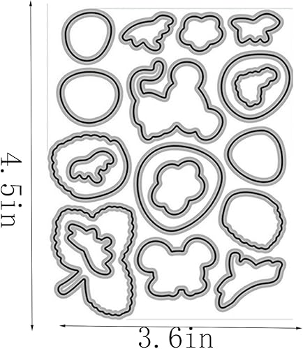 Miniatura 2 de Juego de sellos y troqueles de fresas y ratones para hacer tarjetas, sellos transparentes y troqueles de corte de metal para álbumes de recortes,
