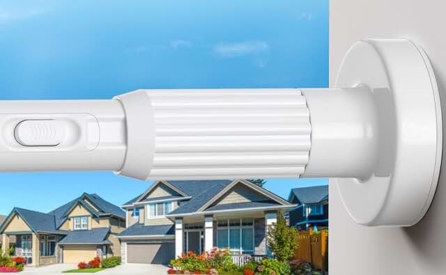 Long Tension Rod 39-144inch White Tension Curtain Rods no Drilling 1.26