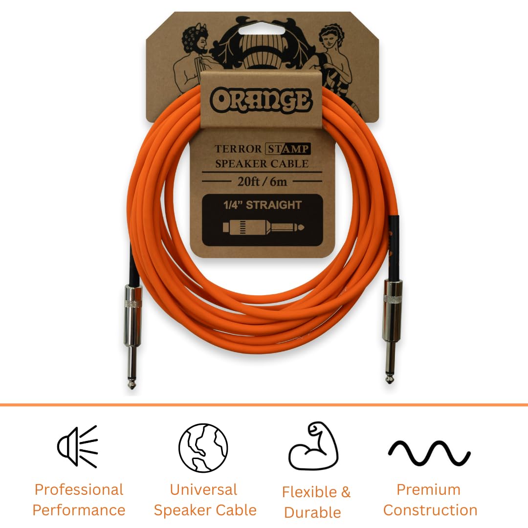 Amazon.com: Orange Terror Stamp 20-Foot Speaker Cable Jack to Jack