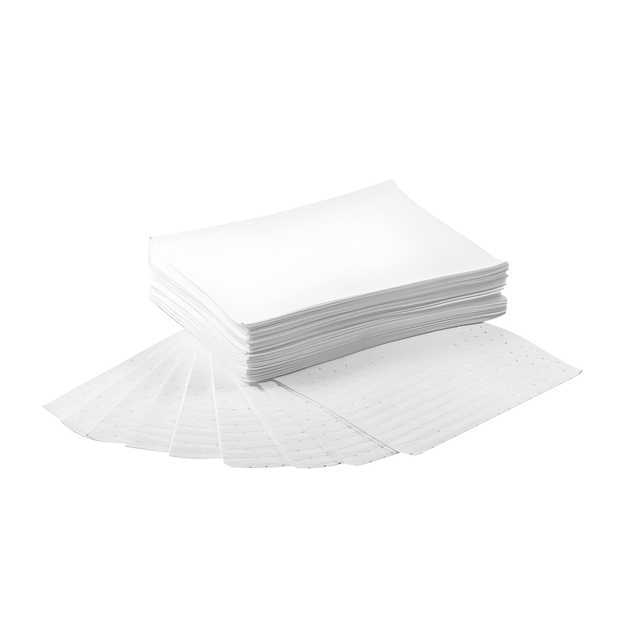 Bricoloco Foglie assorbenti di olio e idrocarburi idrofobici. Assorbente di oli idrorepellenti. Foglia 50 x 40 cm. e 0,5 litri di assorbimento. (100)