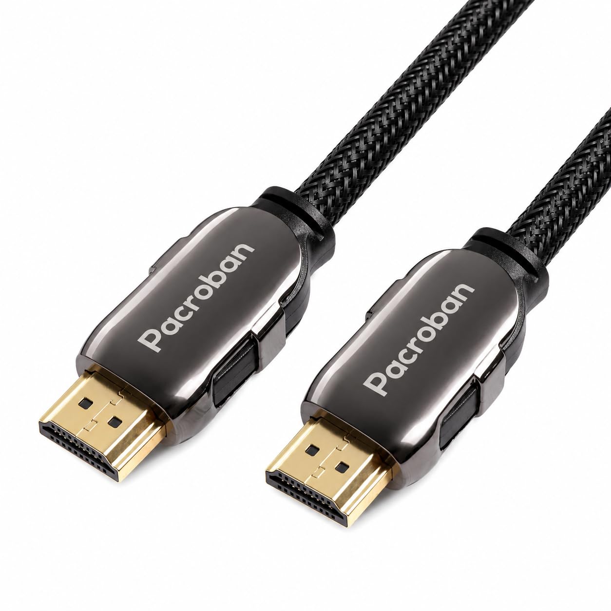 Pacroban Cable Trenzado HDMI 2.1 de 8K (6 pies) Admite Velocidad Ultra Alta de 48 Gbps, 8K 5K 4K 1080p a 120Hz 60Hz, HDR dinámico, Dolby Vision, Dolby Atmos