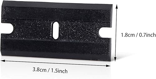 Miniatura 5 de EHDIS Cuchillas de afeitar de plástico, 100 unidades, hoja de plástico de doble filo para rascador de vidrio de seguridad, herramienta de raspador