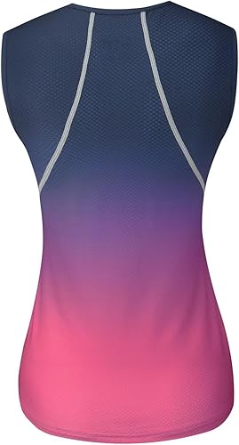 Miniatura 3 de bpbtti Camiseta sin mangas de secado rápido para mujer, capa base, alta absorción, camiseta interior de ciclismo, chalecos para correr
