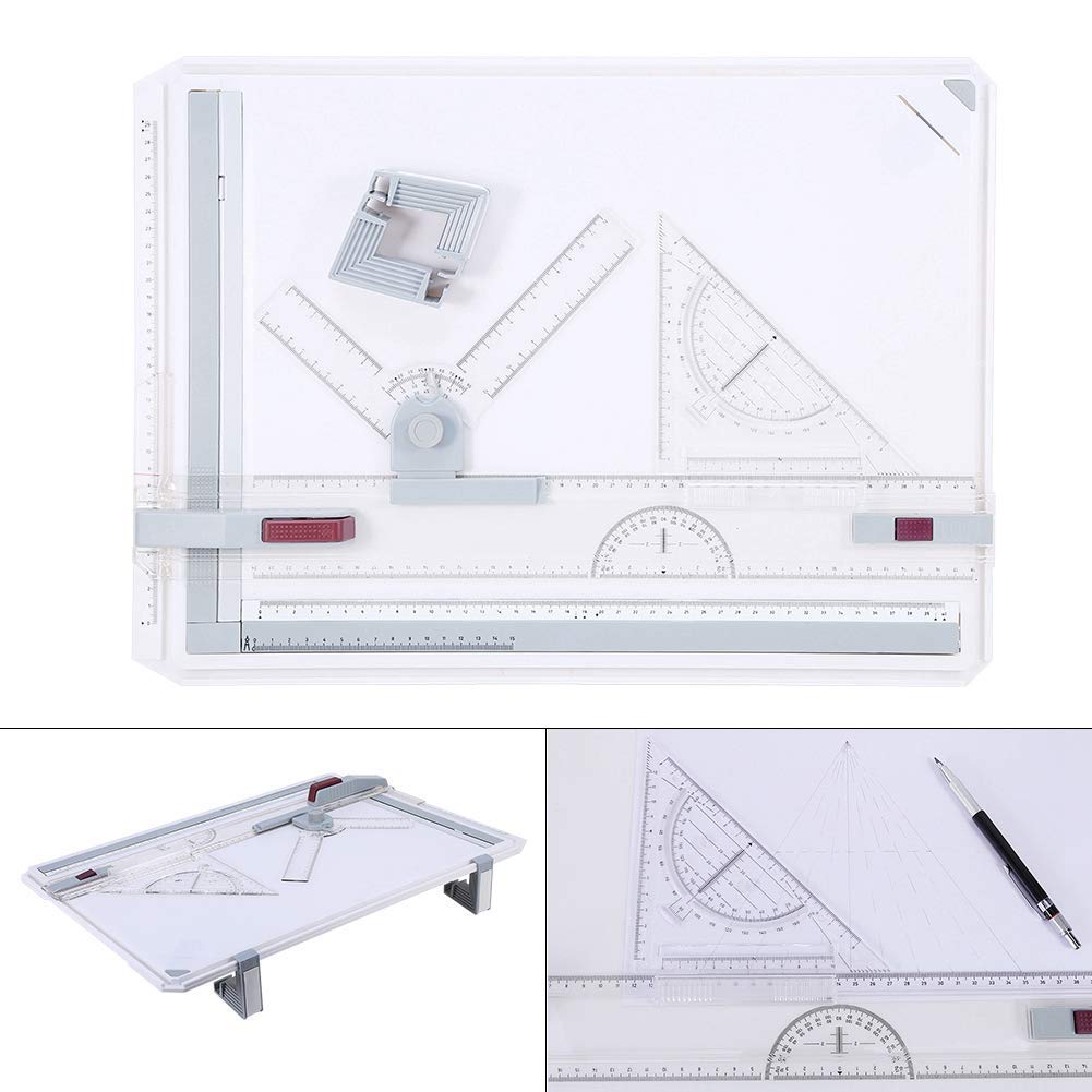 Tavolo da disegno A3 con movimenti paralleli e righelli angolo regolabile, azione STOP/GO per lavoro d'ufficio professionale