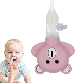 Yusheng Aspirador Nasal - Aspirador Silicona para bebés,Aspirador Nariz para Alivio congestión Infantil con Forma Oso para Lavado Nariz bebés