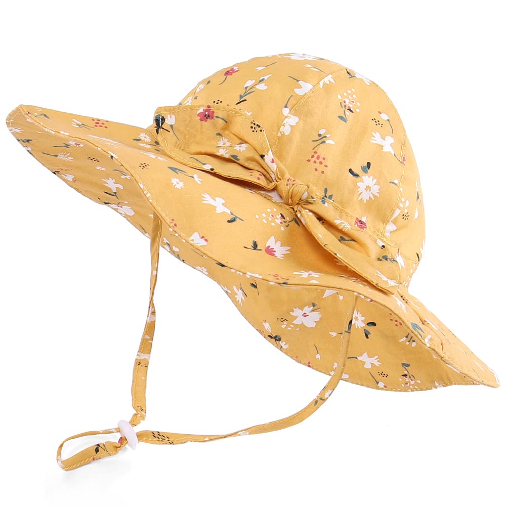LACOFIA Sombrero para el Sol para bebé Gorra de Visera de Verano para Infantil niñas con Correa de Barbilla Ajustable