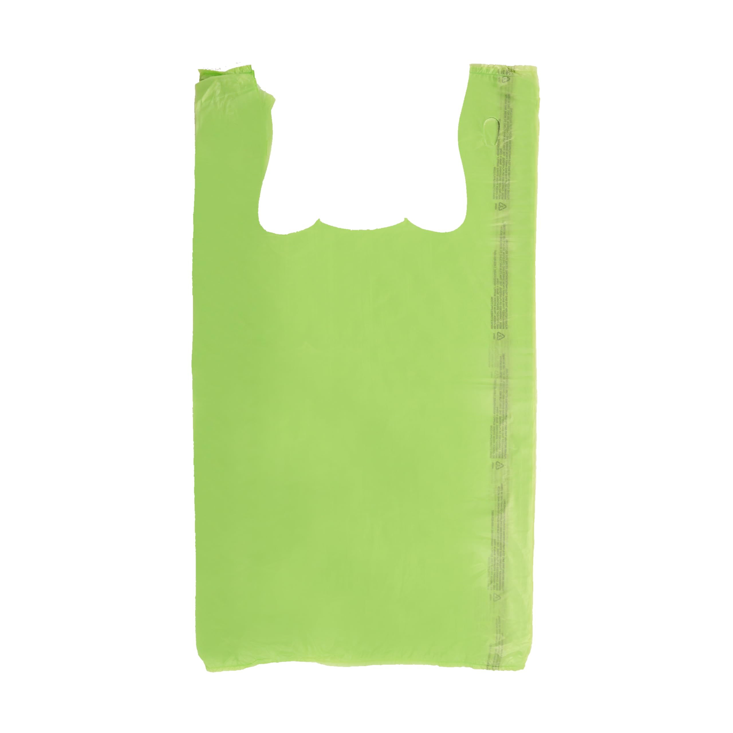 SSWBasics Lime Green Plastic T-Shirt Bags - Case of 1,000