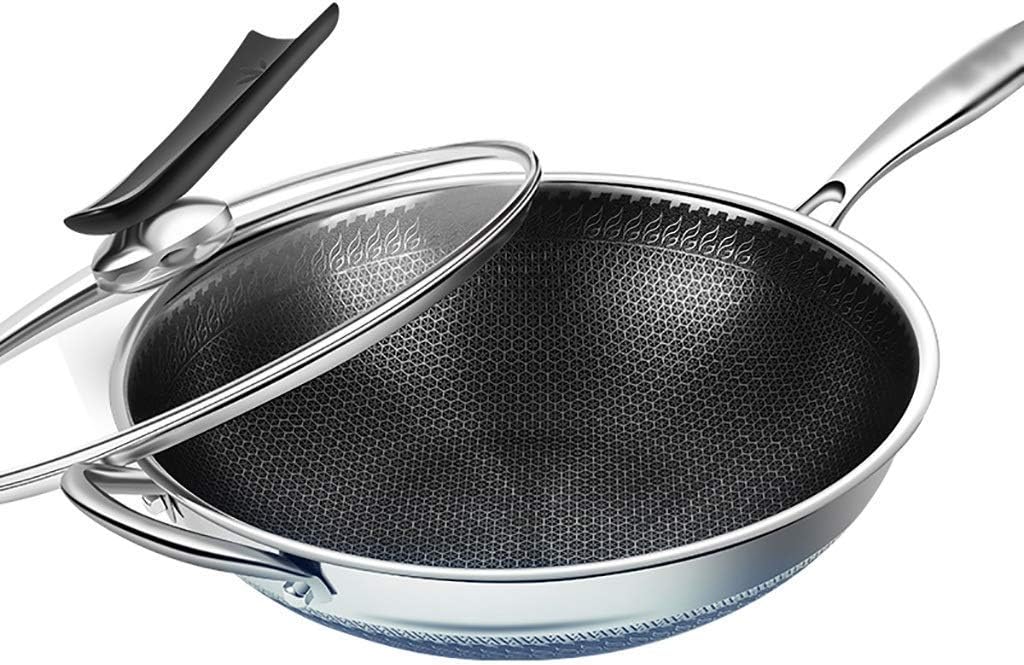 Wok do indukcji Wok Płaski Wok Wok Patelnia nieprzywierająca Niepowlekana Kuchenka indukcyjna Specjalny garnek