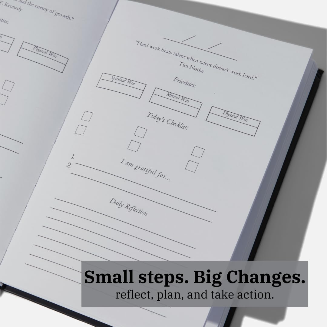 Kaizen Challenge - Diario di auto-miglioramento per uomini e donne – Agenda giornaliera e monitoraggio delle abitudini per produttività, disciplina e salute mentale – Diario pianificatore di 20