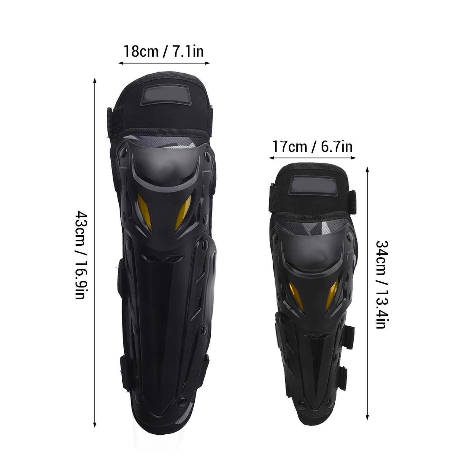Ginocchiera per Motocicletta, Precurvata Regolabile da 45 a 180 Gradi con Cinghia di Fissaggio a Innesto, per Attrezzatura Protettiva per Pattinaggio su Sci, Motocross, Cross (COLORFUL)