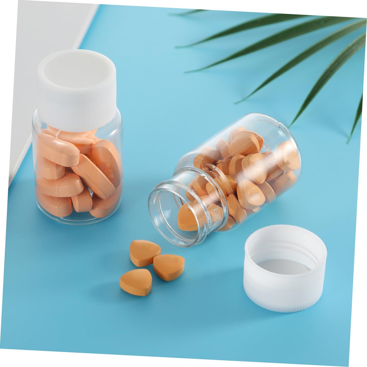 Ciieeo 12Pcs Empty Medicine Bottles with Caps Containers for Liquid and Solid Medication Storage for Travel and Home Use