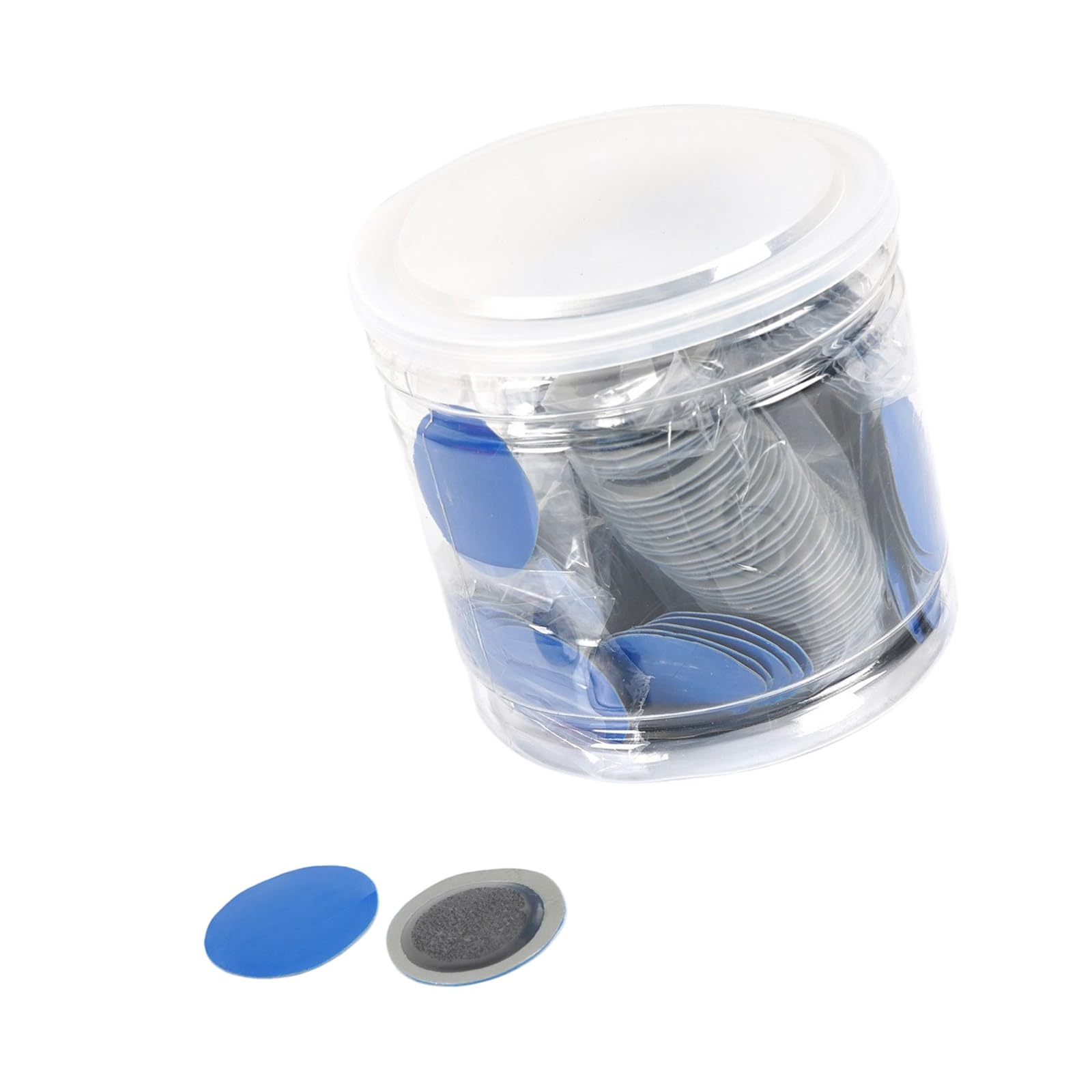 Ricarica per Riparazione Pneumatici per Uso motociclistico e Bici tubeless, Riparazione Rotondi in PU con Barattolo Trasparente per riporre ricambi per Pneumatici tubeless da Viaggio