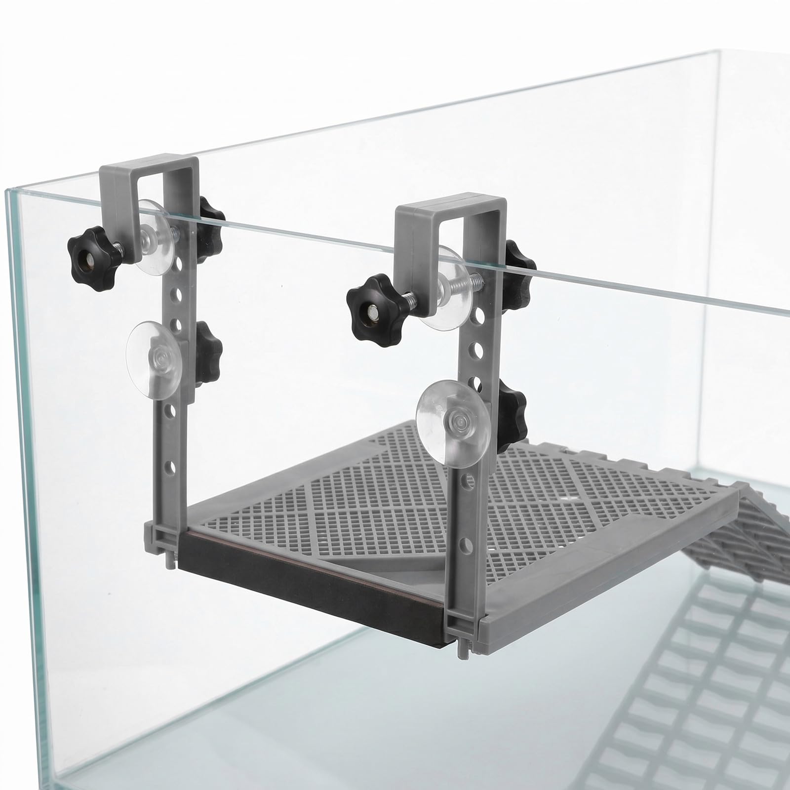 Kisangel Plataforma Flotante para Que Las Tortugas tomen el Sol con rampa para acuarios, Plataforma de plástico para Reptiles con Ganchos para Accesorios de terrarios de Tortugas