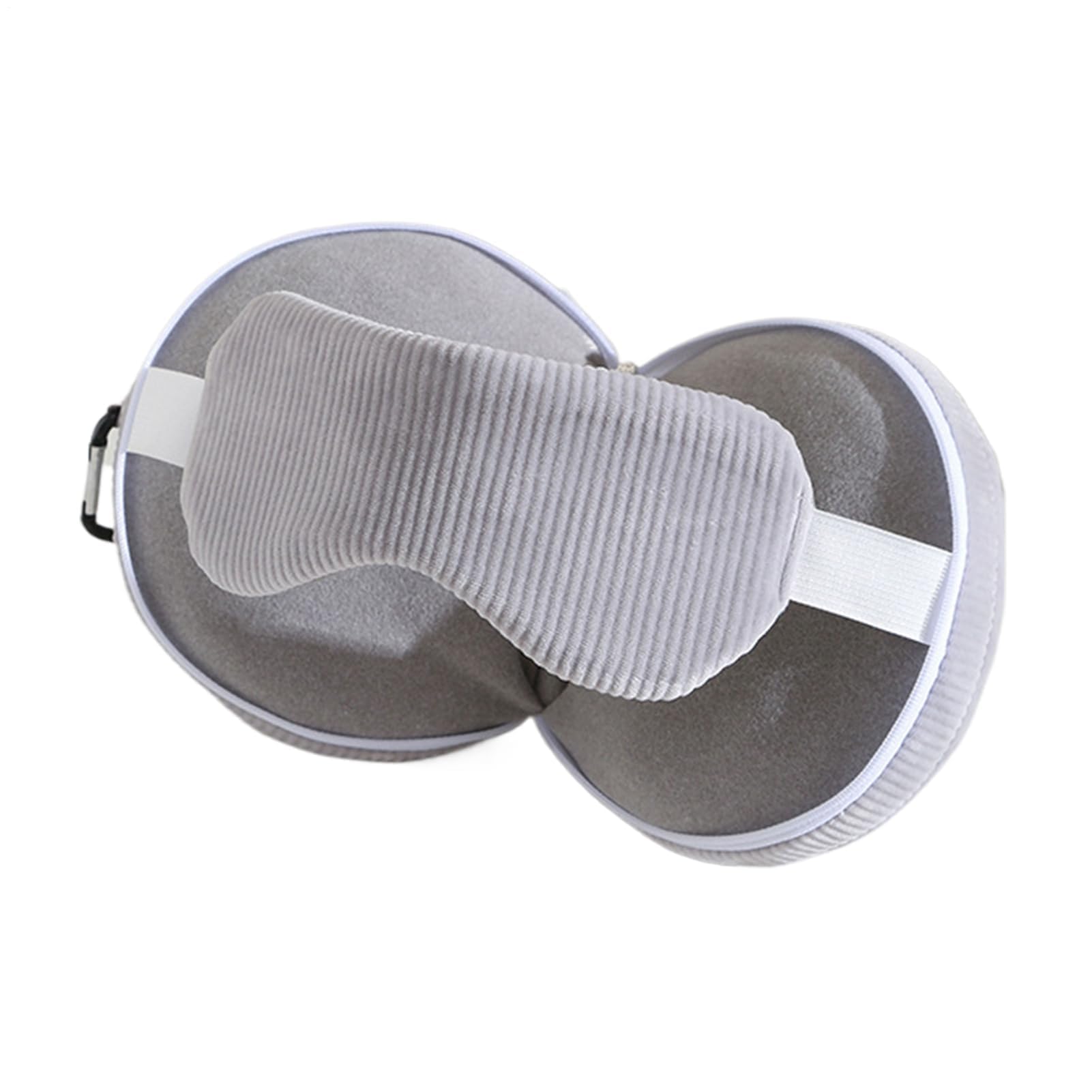 XJBTBA Lekka poduszka podróżna, miękka poduszka samolotowa, zagłówek podróżny z osłoną oczu, wygodna poduszka pod szyję, poduszka kempingowa o ergonomicznym stylu, akcesorium wakacyjne do spania w