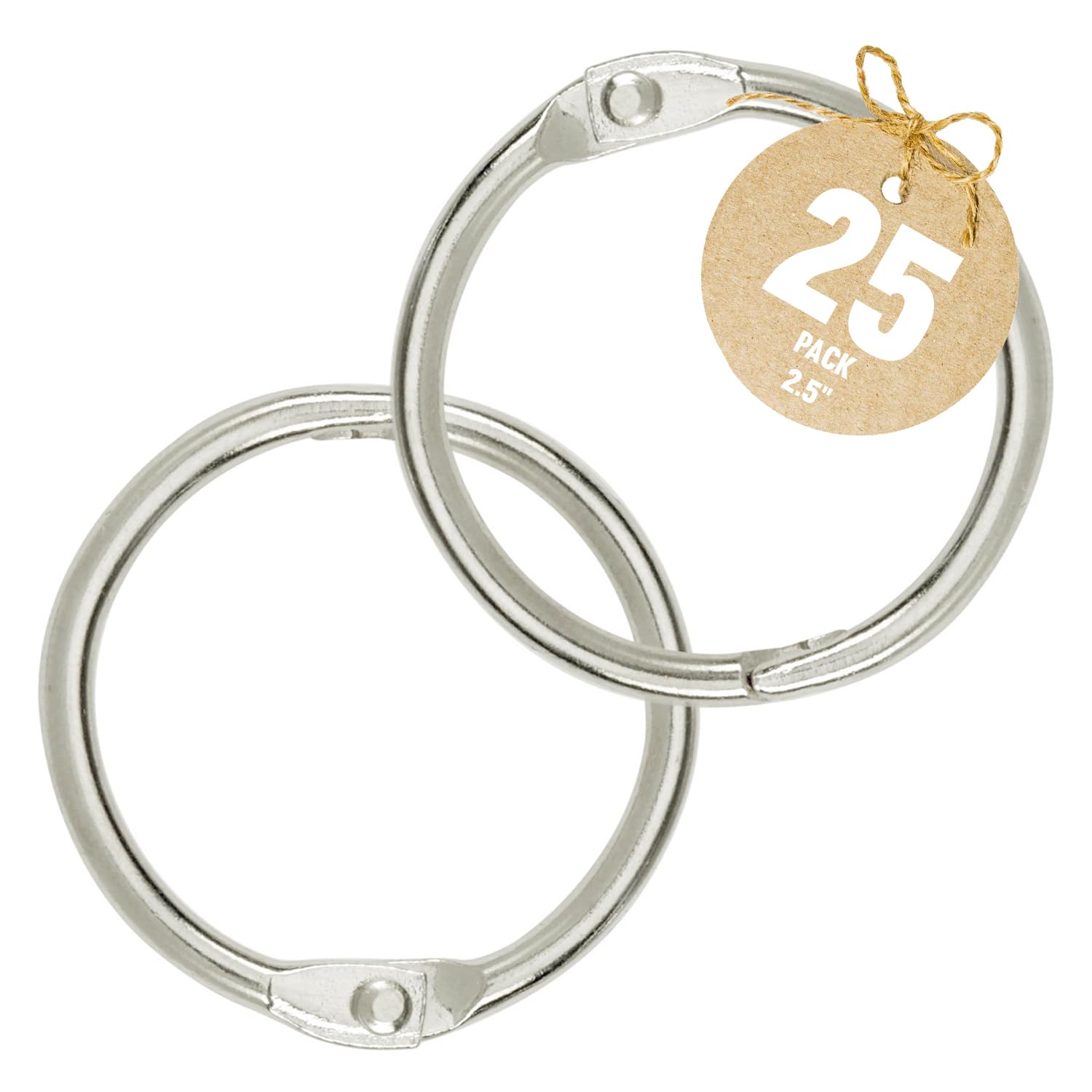 Amazon.com: Performore 2.5 Inch Silver Loose Leaf Rings (63mm), 25