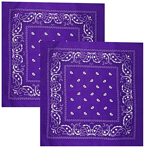 Feelinko Bandana multifonction original Paisley Nicki Biker - 100 % coton - Foulard Zandana multifonction - Unisexe - Violet - One Size Cover